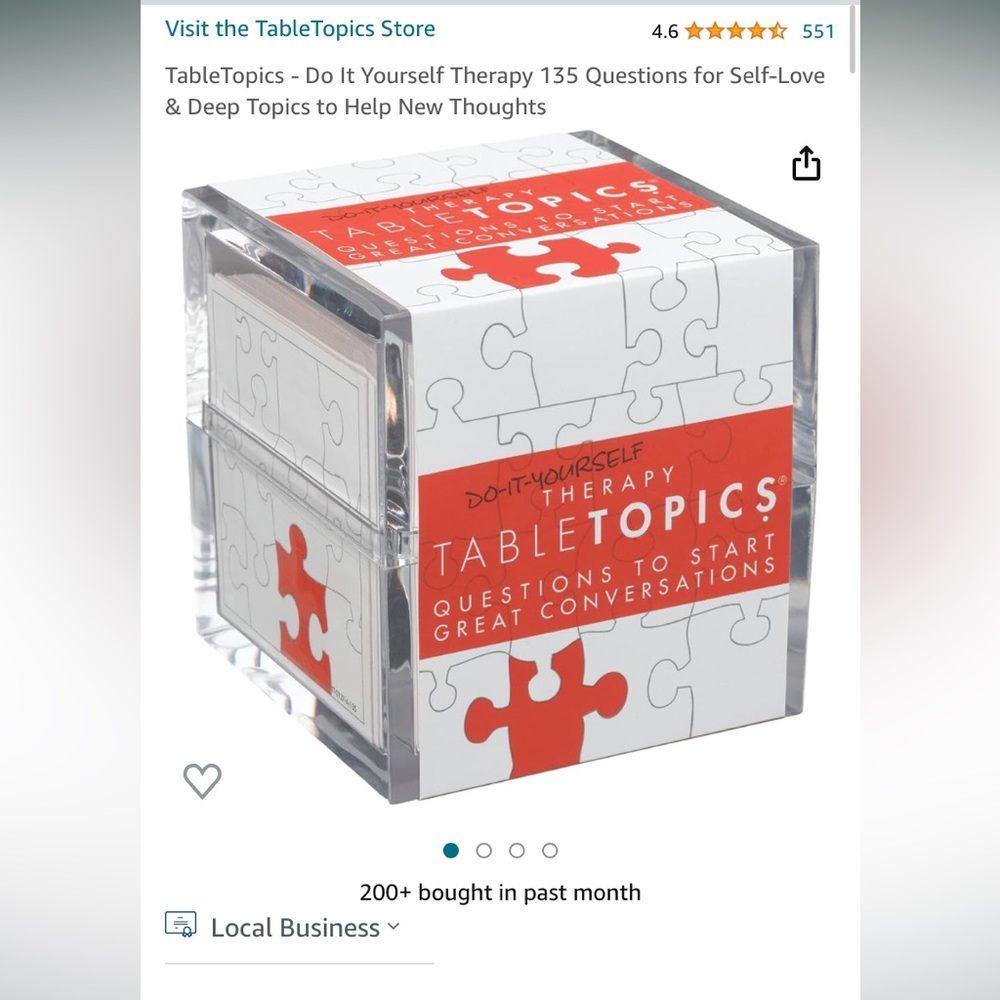 Tabletopics Conversation Cards Do-It-Yourself Therapy
